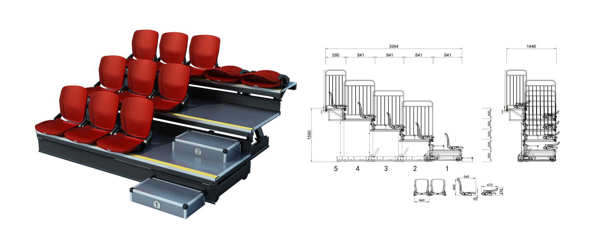 征途前置伸縮看臺